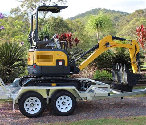 mini excavator and trailer packages